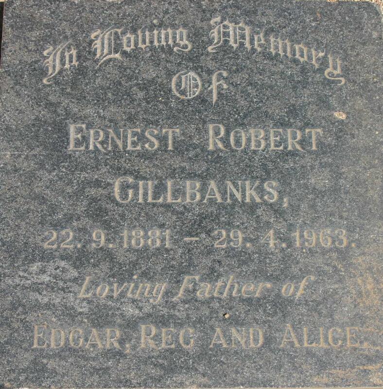 GILLBANKS Ernest Robert 1881-1963