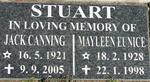 STUART Jack Canning 1921-2005 & Mayleen Eunice 1928-1998