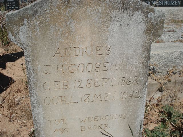 GOOSEN Andries J.H. 1868-1942