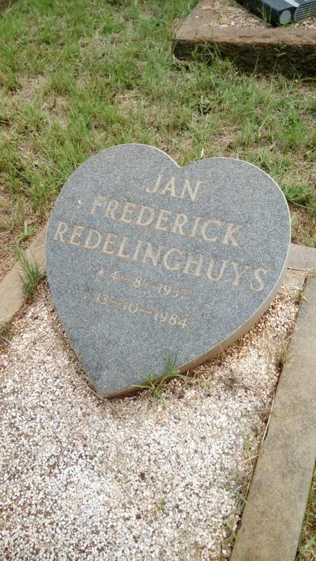 REDELINGHUYS Jan Frederick 1937-1984