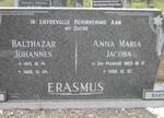 ERASMUS Balthazar Johannes 1915-1966 & Anna Maria Jacoba DU PLESSIS 1923-1990