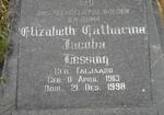 LESSING Elizabeth Catharina Jacoba nee TALJAARD 1913-1998