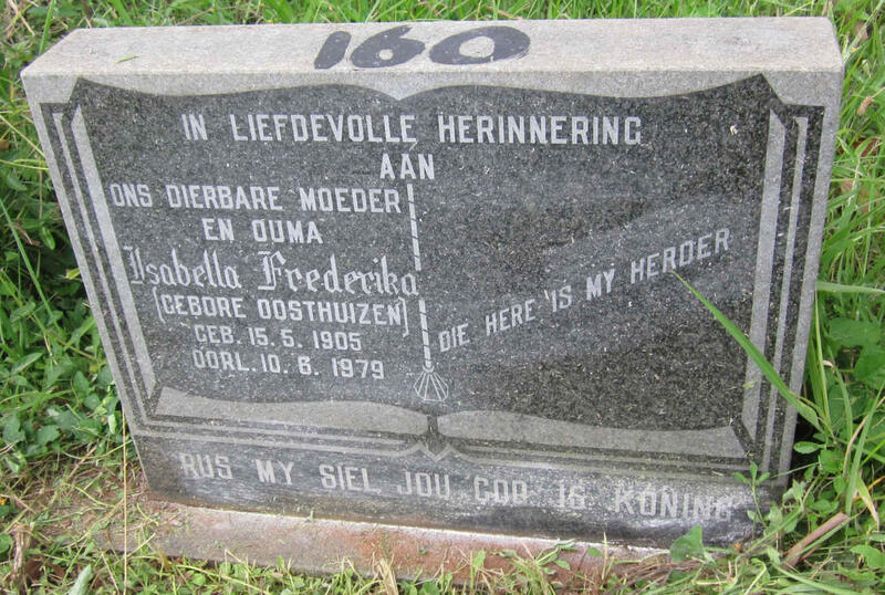 LABUSCHAGNE Isabella Frederika nee OOSTHUIZEN 1905-1979