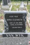 WYK Anna Elizabeth, van 1904-1986