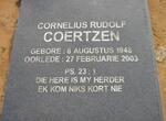 COERTZEN Cornelius Rudolf 1948-2003