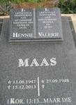 MAAS Hennie 1947-2013 & Valerie 1948-