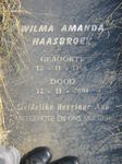 HAASBROEK Wilma Amanda 1966-2001
