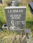 LEHMAN George Ochse 1899-1974
