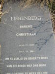 LIEBENBERG Barend Christiaan 1951-2001