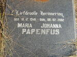 PAPENFUS Maria Johanna 1941-2002