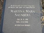 SAUNDERS Martina Mara 1916-1998