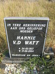 WATT Hannie, v.d. 1917-2004