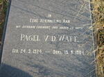 WATT Pagel, v.d. 1924-1984