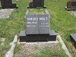 WALT Anna Maria, van der 1898-1989