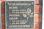 PIETERSE Rudie 1934-2004 & Esler 1937-2007