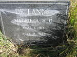LANGE Magrieta H.C., de 1917-1986