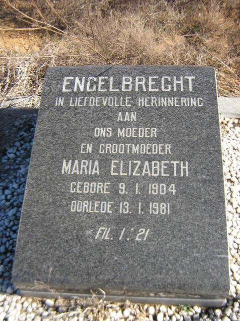 ENGELBRECHT Maria Elizabeth 1904-1981