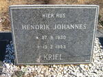 KRIEL Hendrik Johannes 1930-1983