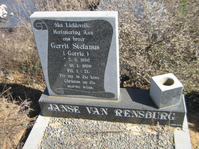 RENSBURG Gerrit Stefanus, Janse van 1950-1999