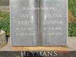 HEYMANS Jan Gert 1902-1965 & Helena Antonia 1900-1978