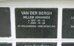 BERGH Willem Johannes, van der 1937-2000