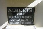 ALBERTS Johan 1945-2017 & Catharina W. 1947-2007