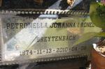 BREYTENBACH Petronella Johanna 1974-2010