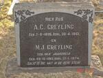 GREYLING A.C. 1895-1961 & M.J. VAN JAARSVELD 1903-1974