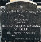 BEER Helena Aletta Susanna, de nee FOURIE 1915-
