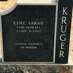 KRUGER Esme Sarah nee GROBLER 1929-1973