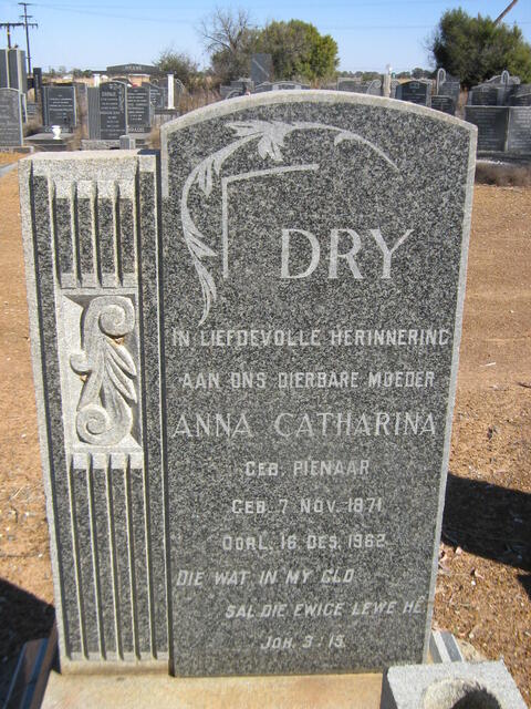 DRY Anna Catharina nee PIENAAR 1871-1962