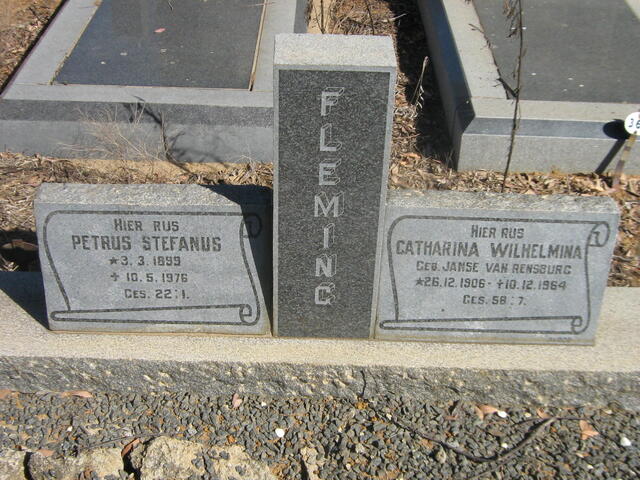 FLEMING Petrus Stefanus 1899-1976 & Catharina Wilhelmina JANSE VAN RENSBURG 1906-1964
