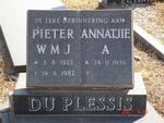 PLESSIS Pieter W.M.J., du 1923-1982 & Annatjie A. 1936-??
