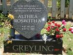 GREYLING Althea Roswitha 1973-2003