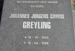 GREYLING Johannes Jurgens Crouse 1930-1999