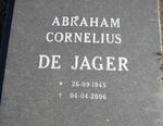 JAGER Abraham Cornelius, de 1945-2006
