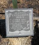 ROUX Aletta Catharina 1921-2012