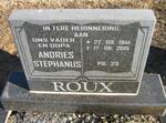 ROUX Andries Stephanus 1941-2015