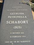 SCHABORT Getruida Petronella 1946-2004