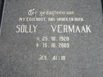 VERMAAK Solly 1920-2009 & Johanna Susanna 1931-2014