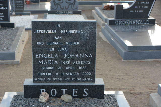BOTES Engela Johanna Maria nee ALBERTS 1923-2000