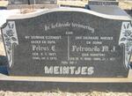 MEINTJES Petrus C. 1897-1972 & Petronella M.J. VORSTER 1905-1977