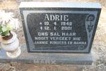 MARX Adrie 1948-2001