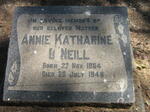 O'NEILL Annie Katharine 1864-1948