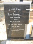 CAMPBELL Olive nee BOARDMAN 1931-1988