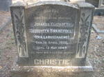 CHRISTIE Johanna Elizabeth formerly SWANEPOEL nee LABUSCHAGNE 1906-1949
