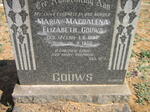 GOUWS Maria Magdalena Elizabeth nee ELLIS 1897-1952