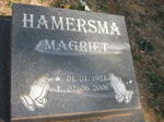 HAMERSMA Magriet 1921-2008