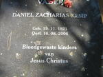 KEMP Daniel Zacharias 1921-2006