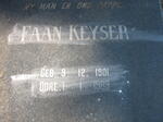 KEYSER Faan 1901-1989